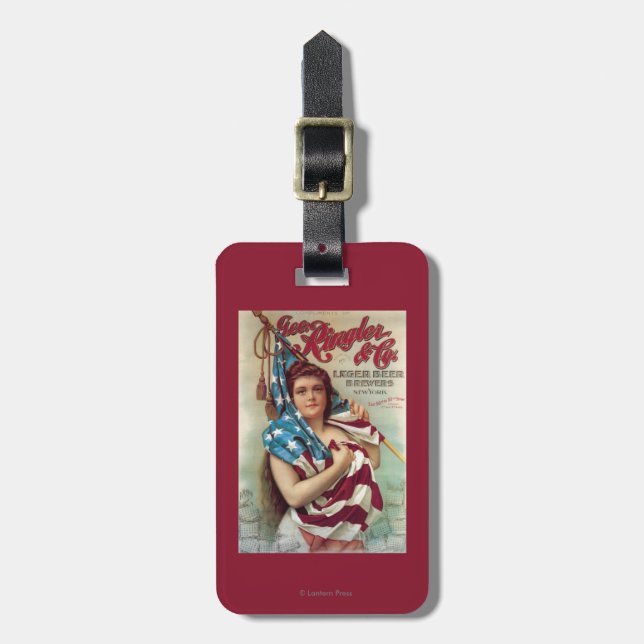 George Ringler & CO. Beer Poster Luggage Tag (Front Vertical)
