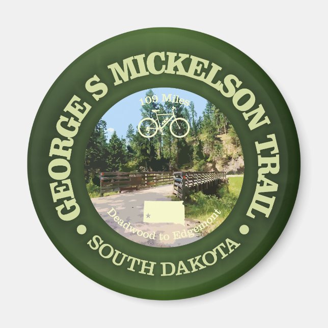 George S Mickelson Trail, South Dakota. Magnet (Front)