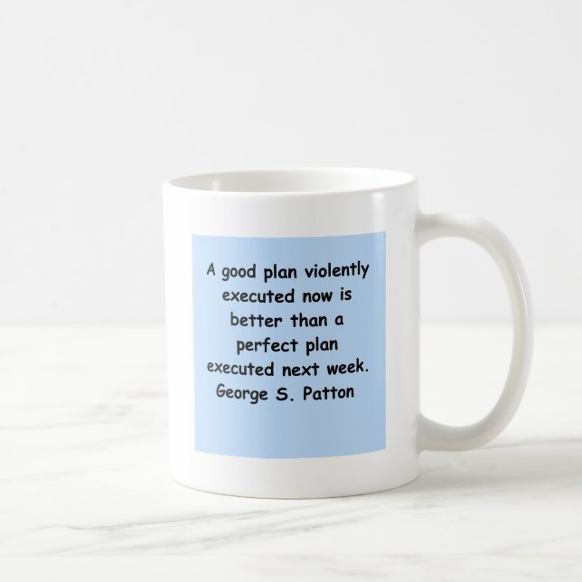 george s patton quote coffee mug (Right)