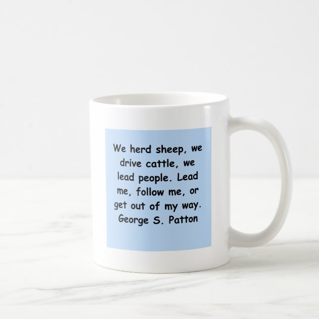 george s patton quote coffee mug (Right)