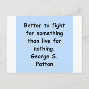 george s patton quote postcard