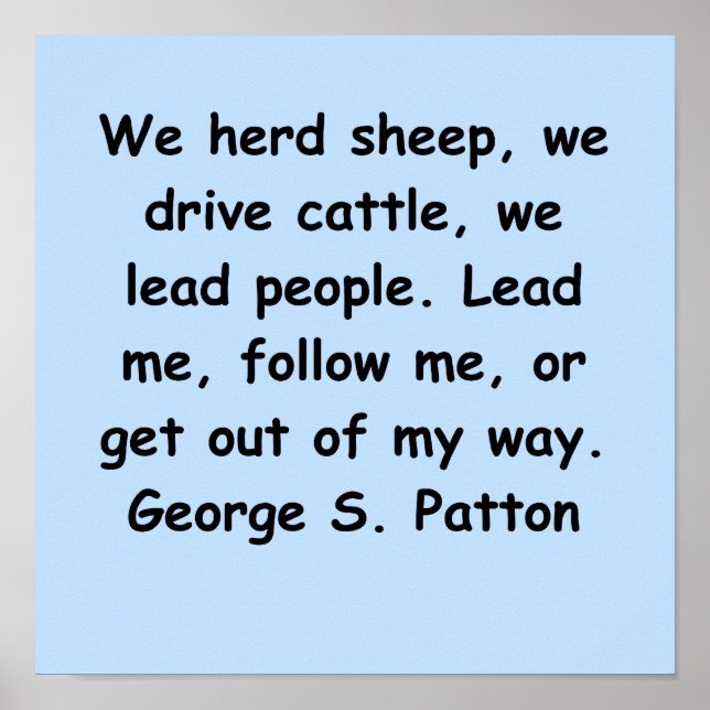 george s patton quote poster (Front)