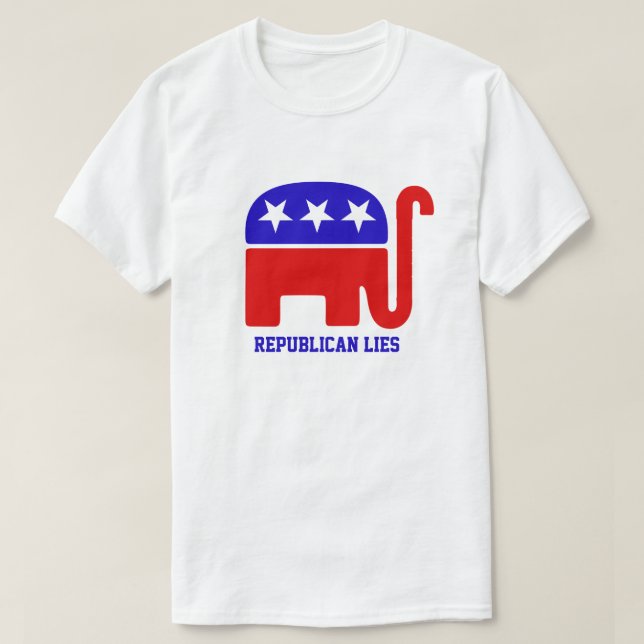 George Santos Lies REPUBLICAN PINOCCHIO T-Shirt (Design Front)