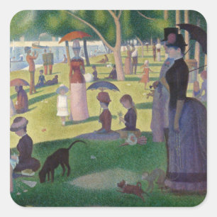 GEORGE SEURAT - A  sunday afternoon 1884 Square Sticker