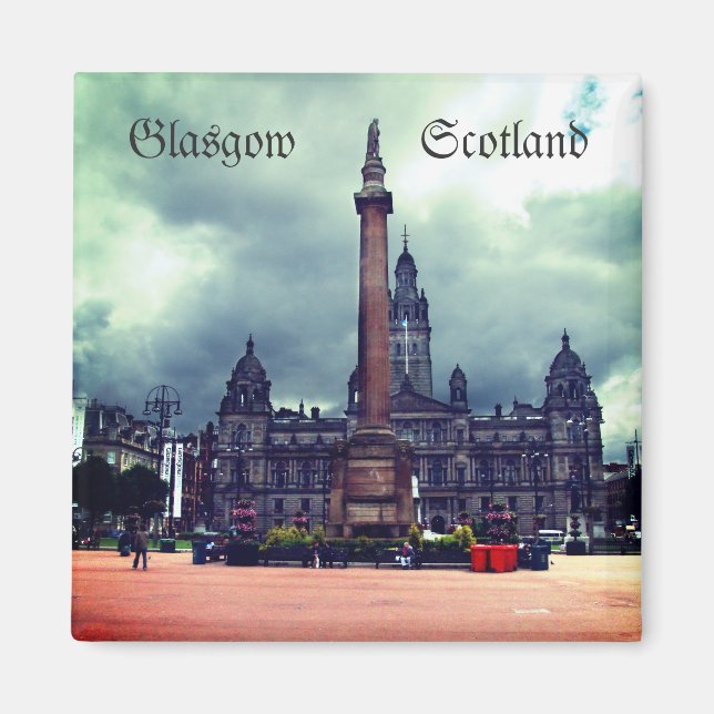George Square, Glasgow, Scotland, fridge magnet (Front)