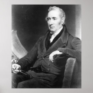 George Stephenson, engraved by Charles Turner Poster