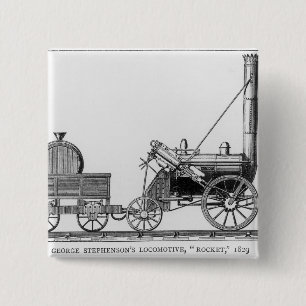 George Stephenson's Locomotive, 'Rocket', 1829 15 Cm Square Badge