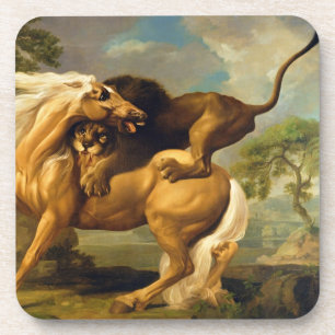 George Stubbs A Lion Attacking a Horse, c.1762 ( Coaster