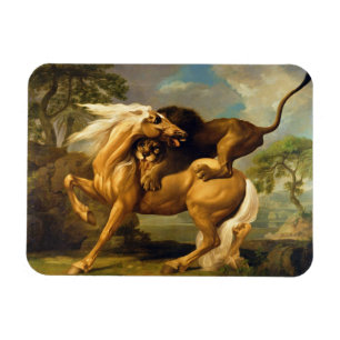 George Stubbs A Lion Attacking a Horse, c.1762 ( Magnet
