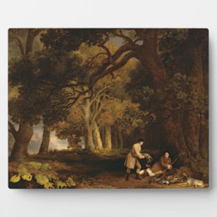 George Stubbs A Repose After Shooting (oil on ca Plaque