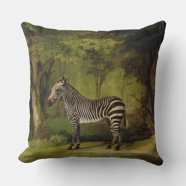 George Stubbs | A Zebra, 1763 (oil on canvas) Cushion (Front)