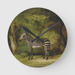 George Stubbs A Zebra, 1763 (oil on canvas) Round Clock