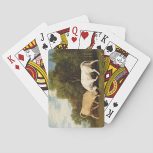 George Stubbs Bulls Fighting, 1786 (oil on panel Playing Cards