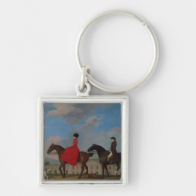 George Stubbs | John and Sophia Musters riding at  Key Ring (Front)