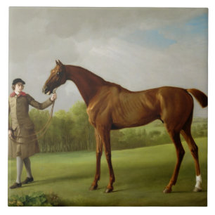 George Stubbs   Lustre, held by a Groom, c.1760-62 Ceramic Tile