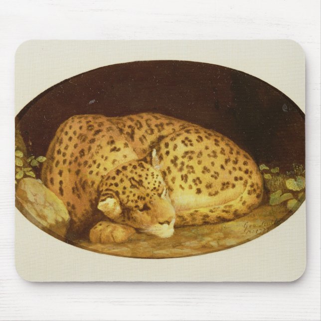 George Stubbs | Sleeping Leopard, 1777 (enamel on Mouse Pad (Front)