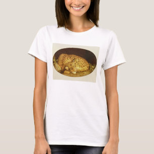 George Stubbs Sleeping Leopard, 1777 (enamel on T-Shirt