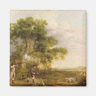 George Stubbs   Two Gentlemen Shooting (oil on can Magnet