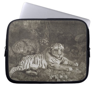 George Stubbs Two Tygers, engraved by the artist Laptop Sleeve