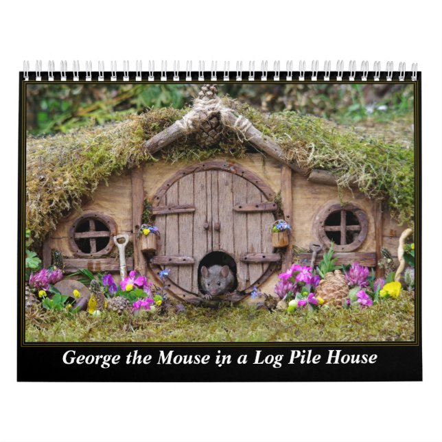 George the mouse in a log pile House 2022 calendar (Cover)
