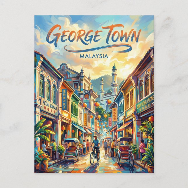 George Town Malaysia Postcard (Front)