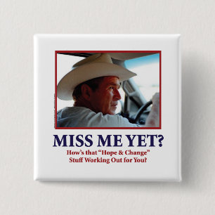 George W. Bush 15 Cm Square Badge