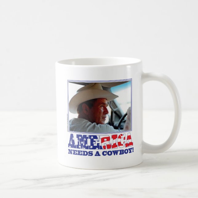 George W Bush - America Needs a Cowboy Coffee Mug (Right)