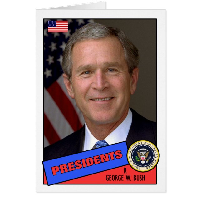 George W. Bush Baseball Card (Front)