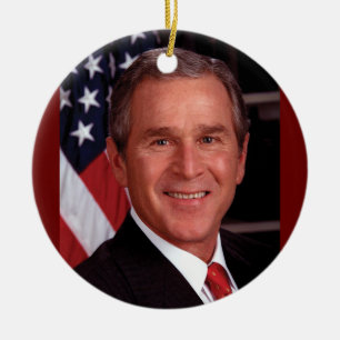 George W Bush Ceramic Tree Decoration