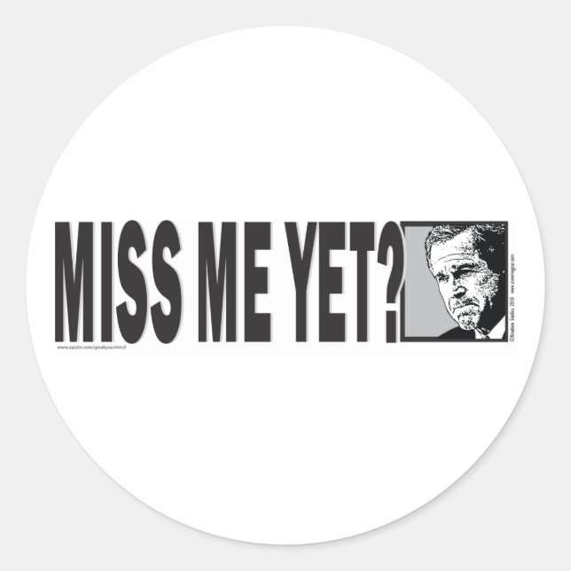 George W Bush Classic Round Sticker (Front)