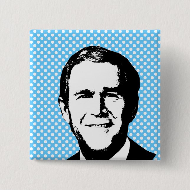George W Bush Gear 15 Cm Square Badge (Front)
