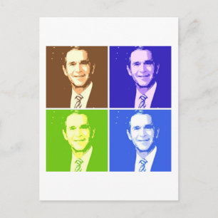 George W Bush Pop Art Postcard
