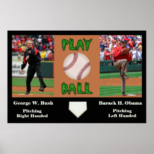 George W Bush vs Barack H Obama Poster