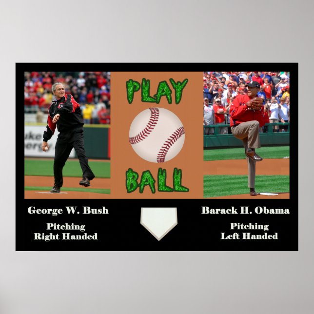 George W Bush vs Barack H Obama Poster (Front)