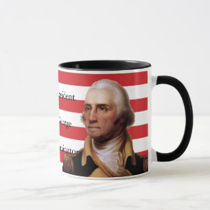 George Washington & 13-Star Flag Mug