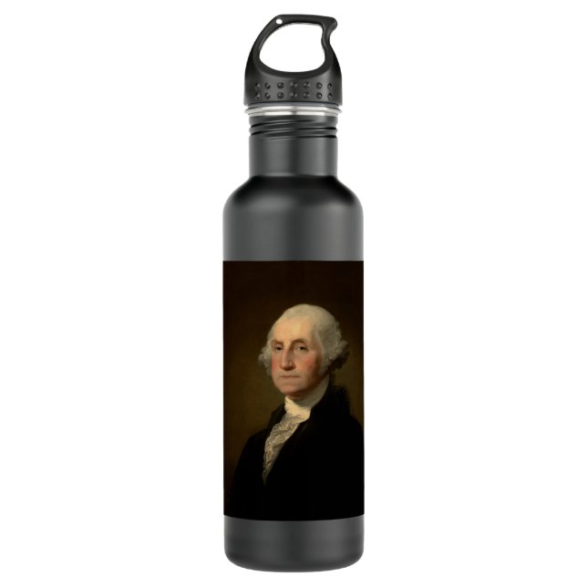 George Washington 1st American President by Stuart 710 Ml Water Bottle (Front)
