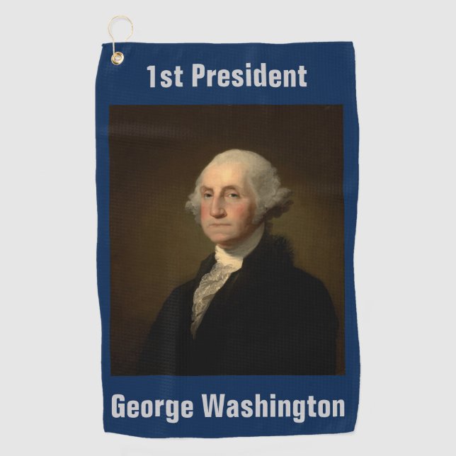 George Washington 1st American President by Stuart Golf Towel (Front)