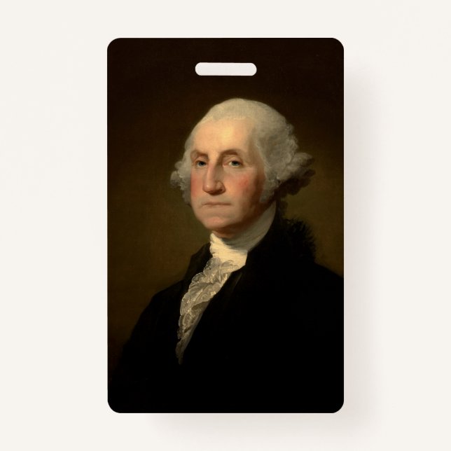 George Washington 1st American President by Stuart ID Badge (Front)