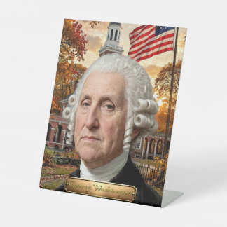 George Washington: 1st President of the US Pedestal Sign