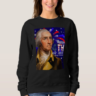 George Washington 4th Of July Design Sweatshirt