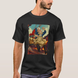 George Washington 4th of July Shirt Wrestling Redc