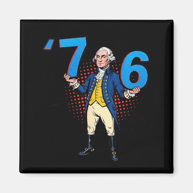 George Washington 76 Yeeted Six Seven Magnet (Front)