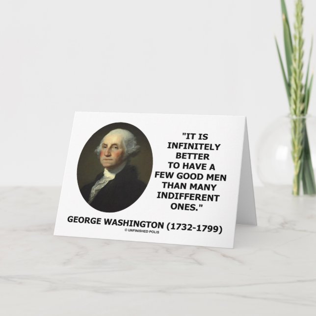 George Washington A Few Good Men Quote Card (Front)