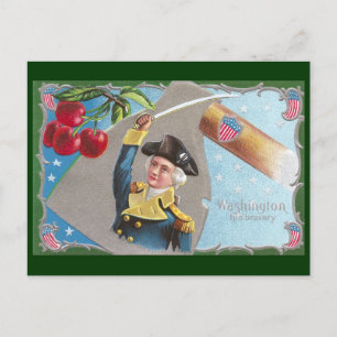 George Washington and Cherries Postcard
