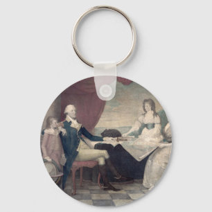 George Washington and His Family keychain