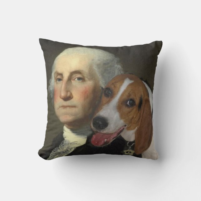 George Washington and his fox hound Cushion (Front)
