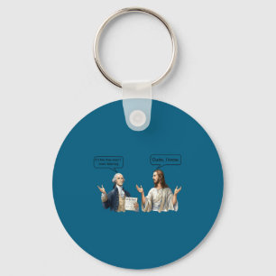 George washington and jesus christ discussion meme key ring