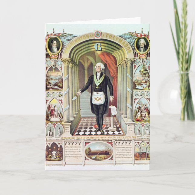 George Washington as a Freemason Card (Front)