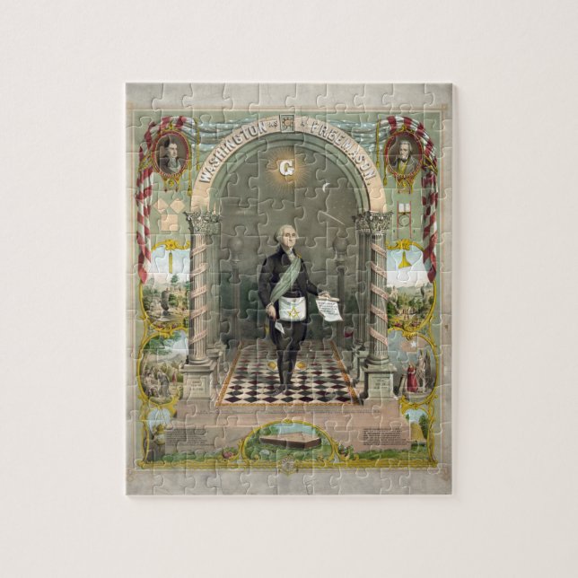 George Washington as a Freemason Jigsaw Puzzle (Vertical)