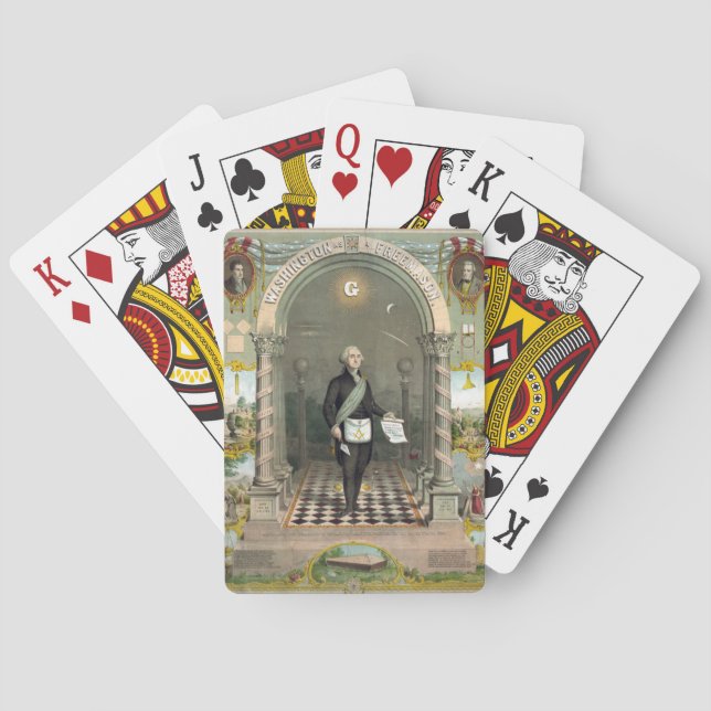 George Washington as a Freemason Playing Cards (Back)